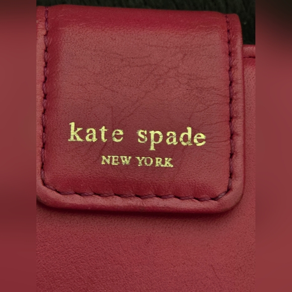 Kate Spade New Yoek Elyce Hot Pink Leather wallet w/red interior.. REHAB - Picture 3 of 16